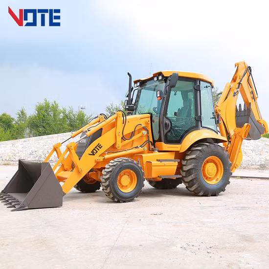 Cheap 4WD Mini Loader Multifunction Small Garden Tractor Backhoe Loader Excavator Loader Backhoe with Attachment for Sale Construction Machinery
