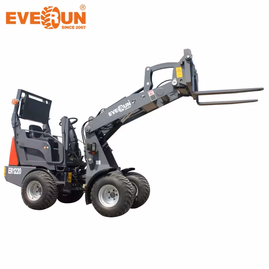 Everun Er1220 1.2ton Mini Small Compact China Small Farming Portable Construction EPA CE Front End Wheel Loader Earth Moving Machine for Sale